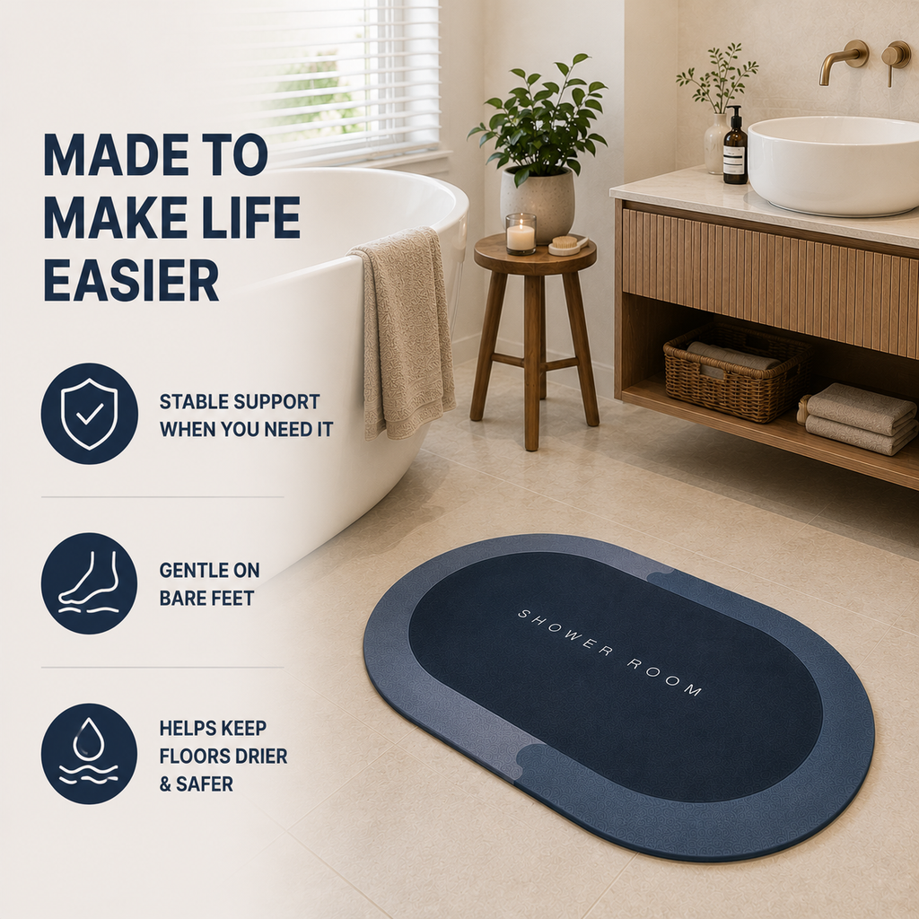 Absorbent Non-Slip Bathroom Mat