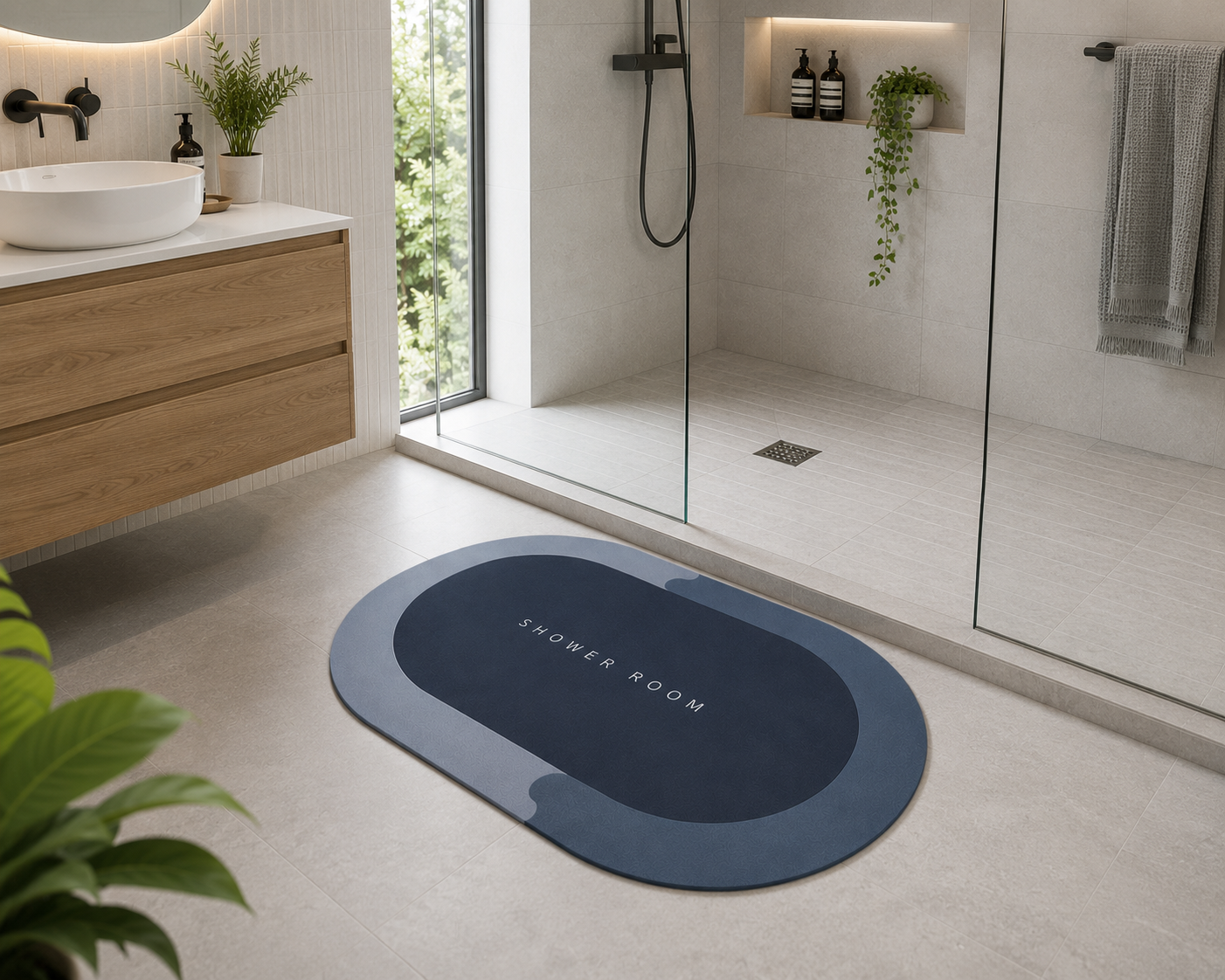 Absorbent Non-Slip Bathroom Mat