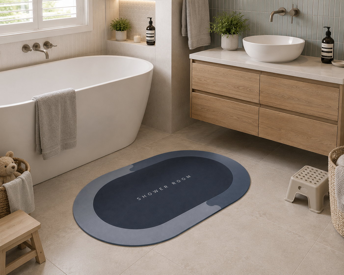 Absorbent Non-Slip Bathroom Mat