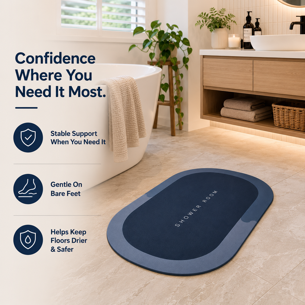 Absorbent Non-Slip Bathroom Mat